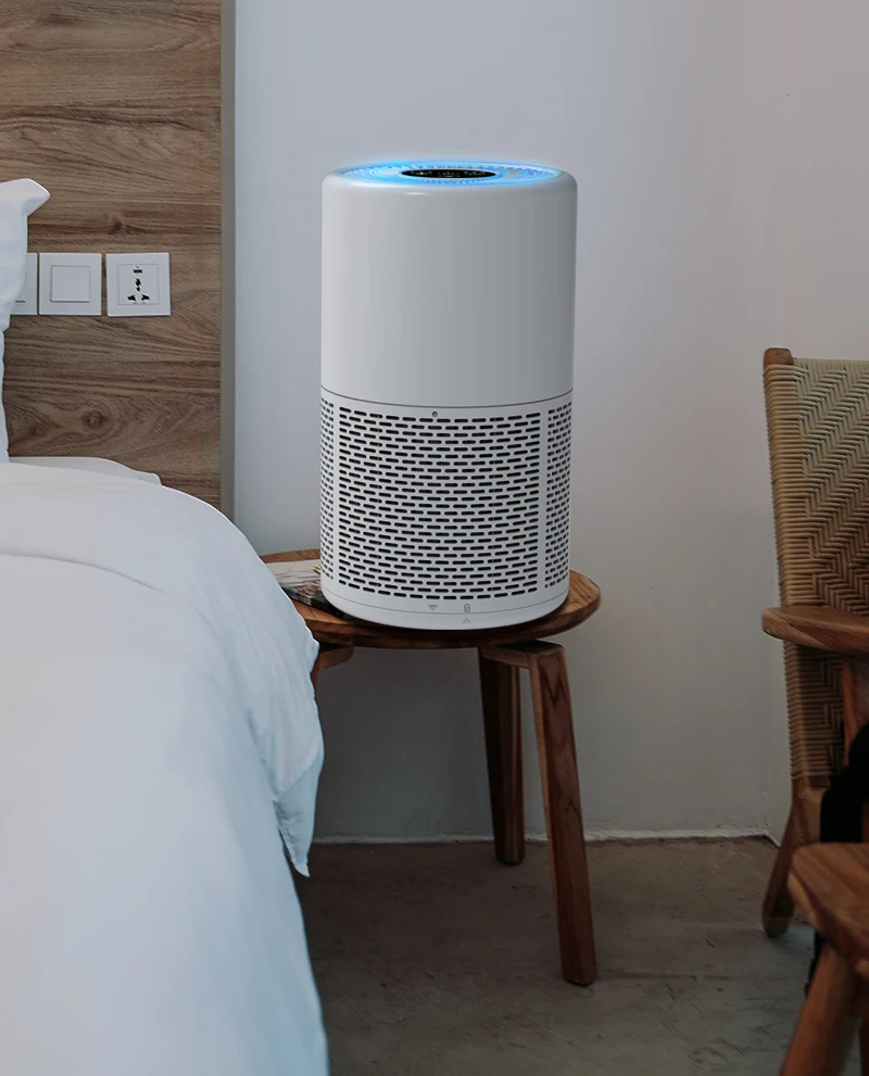 Compact and Quiet household touch screen air purifier with life time warranty  air purifier