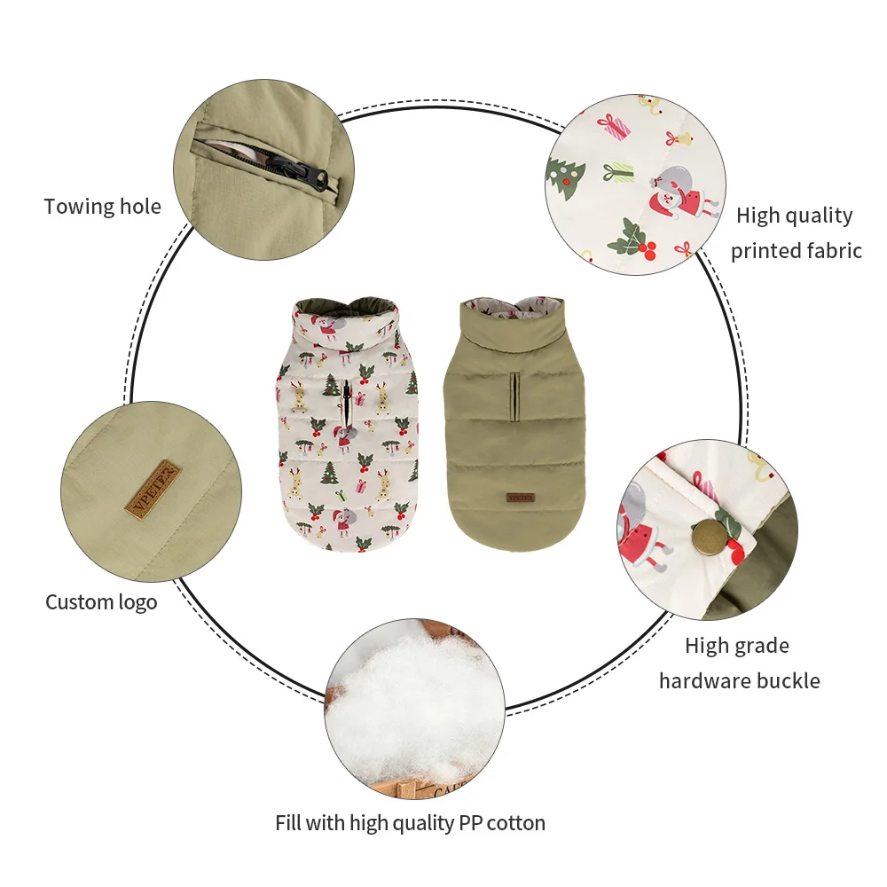 OEM ODM Cute Dog Outfits For Christmas Wholesale Pet Jacket dachshund Apparel Dog Clothes Accessories Supplies Cat Coat