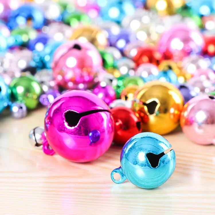 Pet Collar Jewelry Accessories Christmas Decoration Pendant Small Bell Single Iron Bell Color Electroplating Vacuum Plated Bell