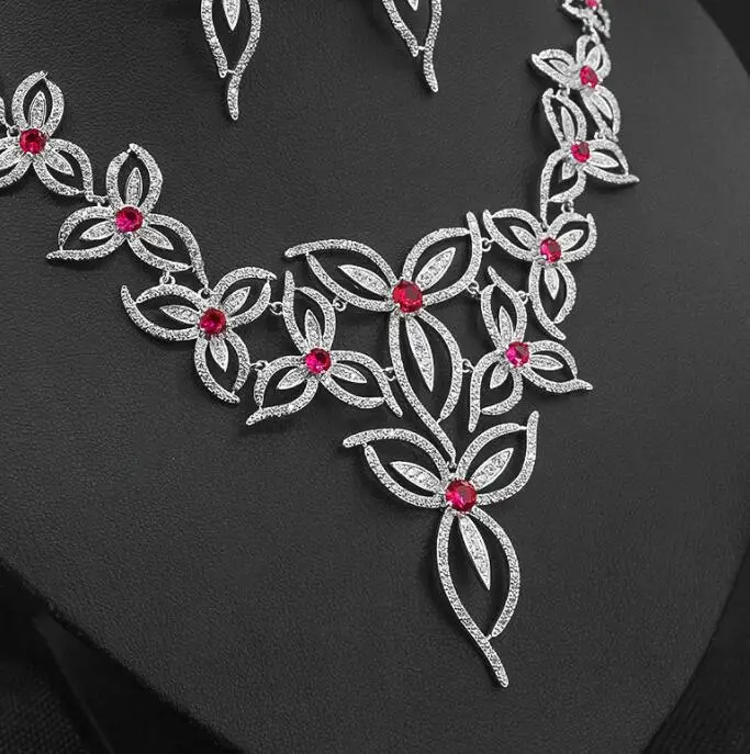square zircon necklace