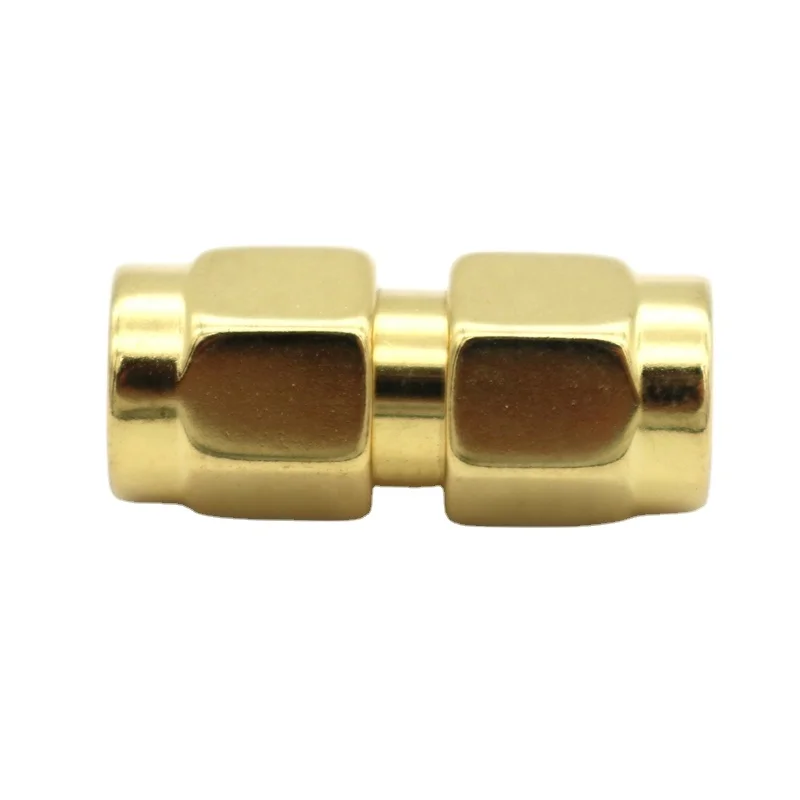 SMA Male to Sma Male rp -sma Plug to jack RF Coaxial Adapter coaxial straight gold plated full brass copper