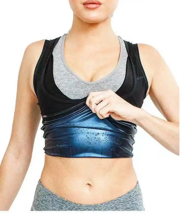 silver coating thermo Workout slimming Tank Top Slimming Weight Loss Body Shaper Sweat Shirt Sauna Vest for men and women