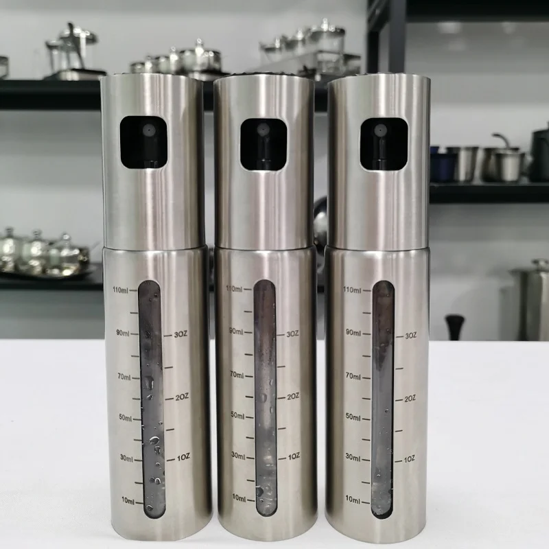 Olive Oil Sprayer for Cooking Mister Oil Spray Bottle for Salad BBQ stainless steel with window oil sprayer