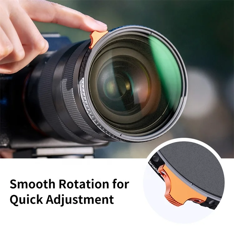 K&F Concept 82mm 1/4 Black Diffusion Variable ND2-32 Filter 2 in 1 Camera Lens Filter