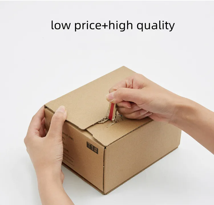 Wholesale New Design Glue Kraft Corrugated Paper Packaging Easy Tear Mailer Box