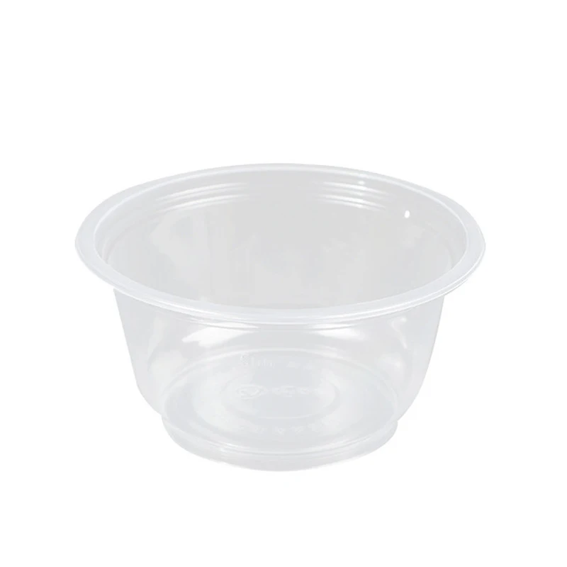 Disposable Plastic Leak-proof Heat Resistant Transparent Round Takeaway Food Bowl Container With Lids