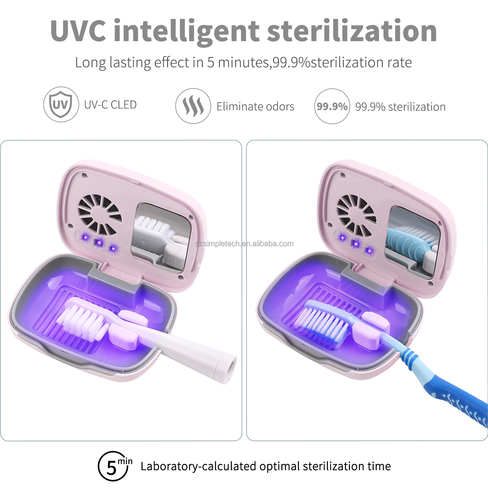 Toothbrush disinfecting box