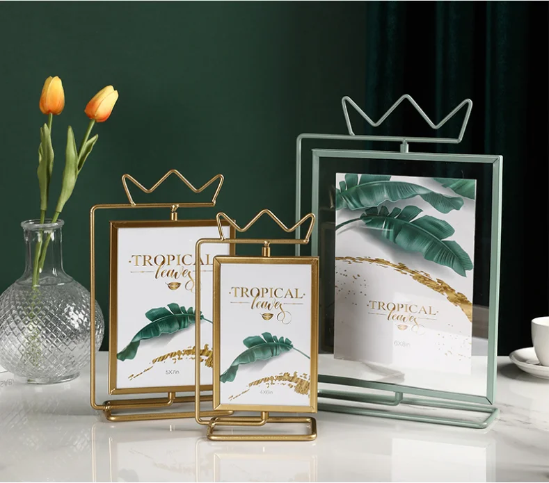 Новый дизайн 2023, оптовая продажа, железная металлическая фоторамка, офисный стол и стол, украшение для дома