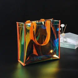 Laser thickened outdoor clear three-dimensional wrapping PVC shopping advertising bag