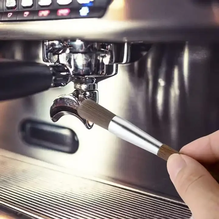 Оптовая продажа домашняя кухонная щетка для эспрессо чистки кофе с деревянной ручкой