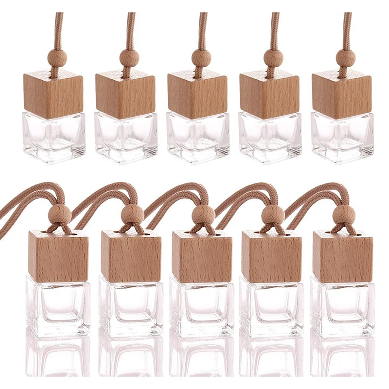 Factory Manufacturing car air freshener set high quality glass car diffuser bottle hanging popular car clip for aromatherapy