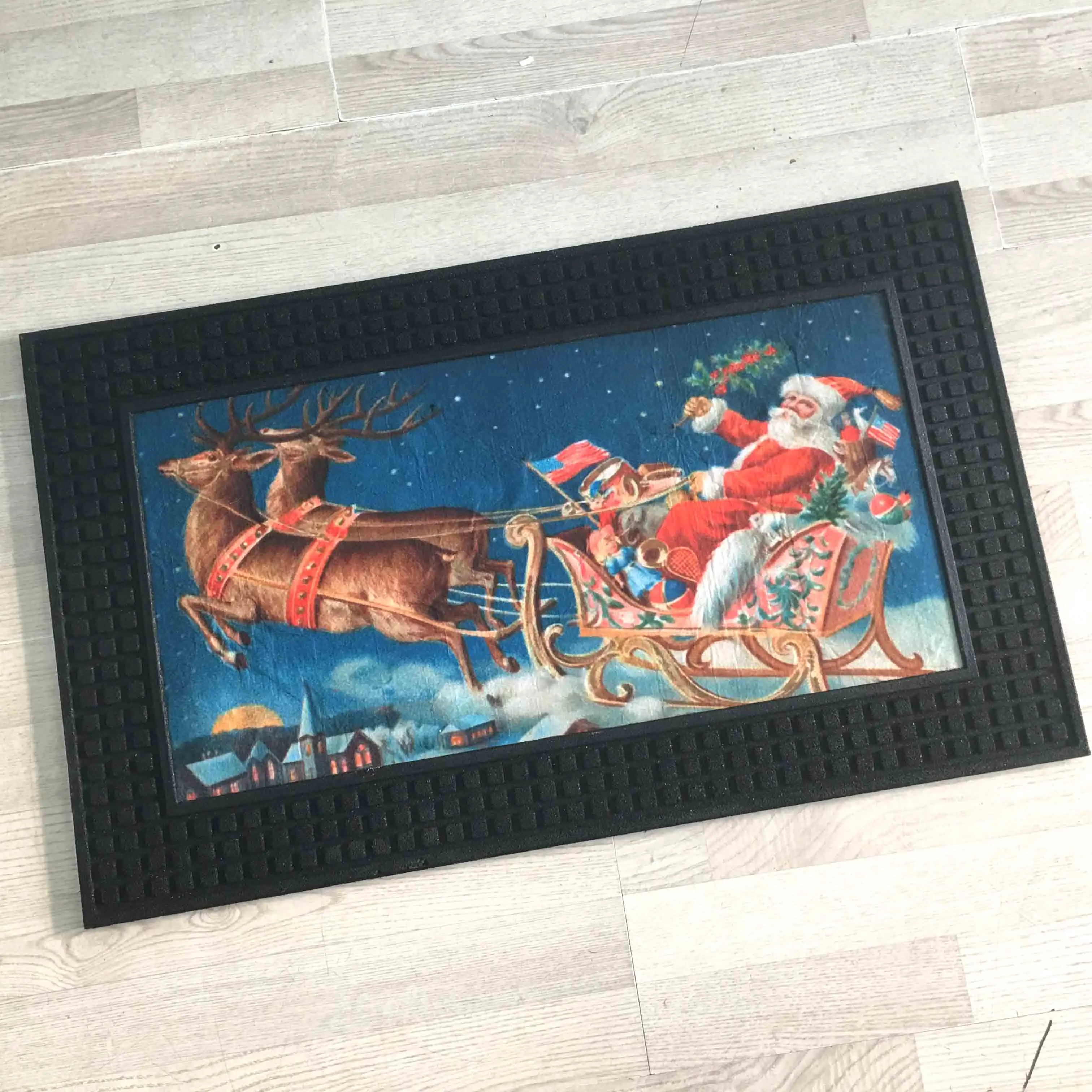 LED Music Light Halloween Christmas Doormats Door Mats with LED Lights
