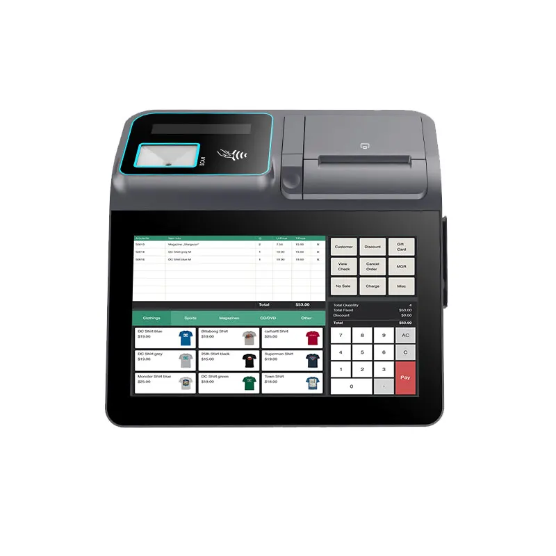 11.6 Inch Restaurant Ordering Machine Capacitive Pos Touch Screen Monitor Android Pos Terminal With Printer
