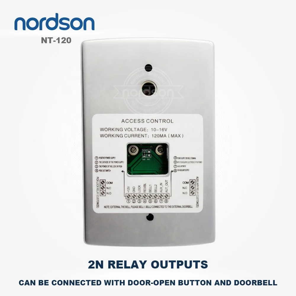 Nordson (NT-120) Waterproof Metal Luminious RFID Access Control with Relay Output Keypad Card Reader