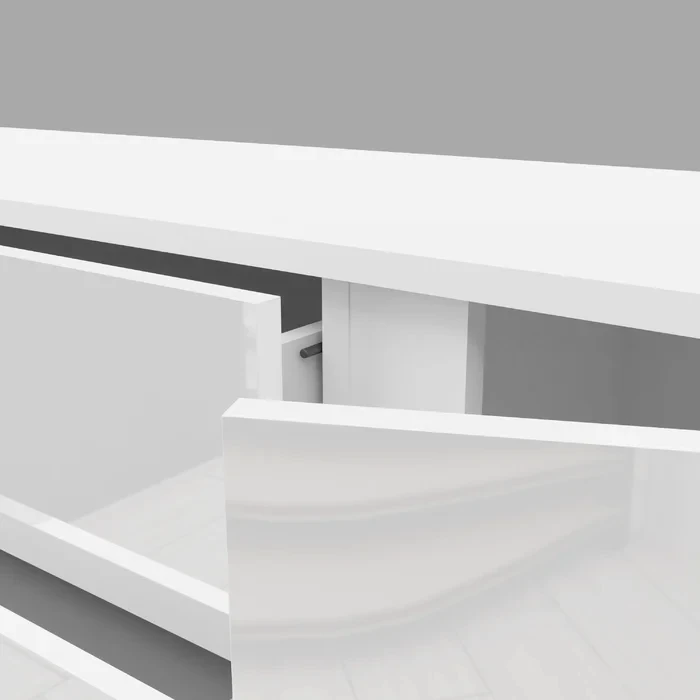 cheap Custom white high gloss 4 drawers chest of drawers in the bedroom