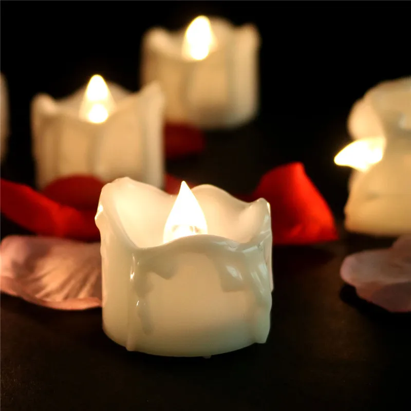 Realistic and Bright Flickering Bulb Battery Operated Flameless LED Tea Light for Seasonal & Festival Celebration,