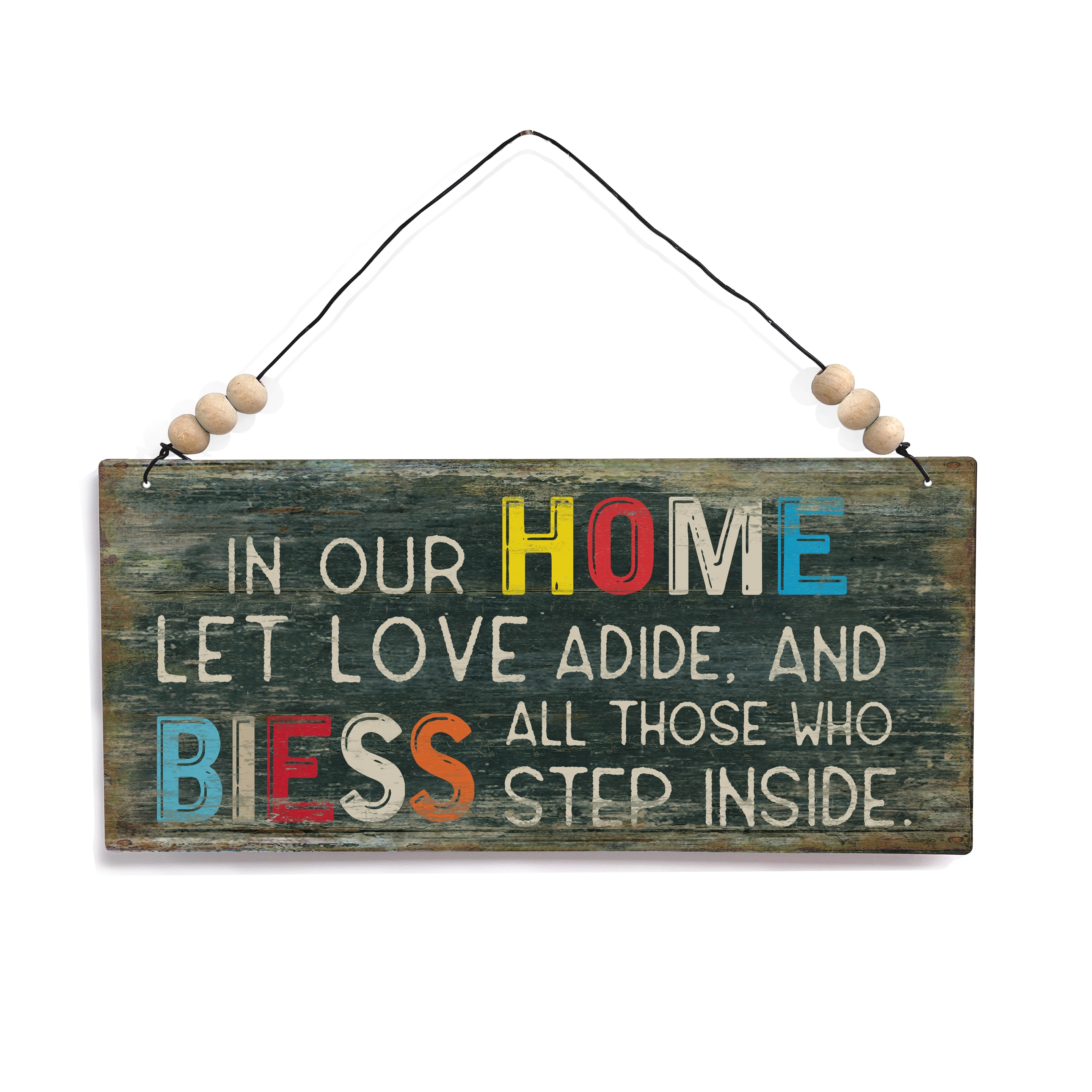 Vintage Rustic Art Decoration sign Family Porch Farmhouse sublimation welcome sign for front door