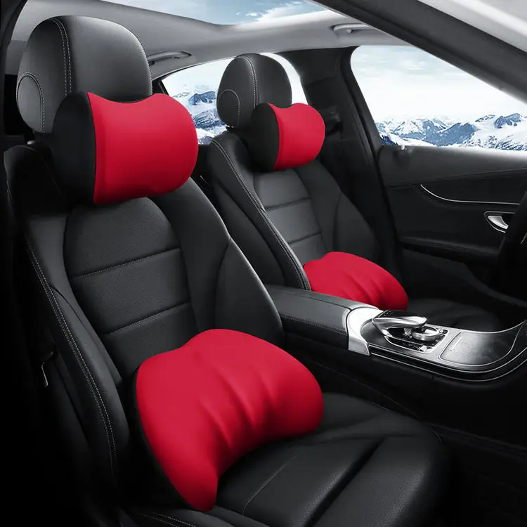 New Arrival Audi Car Seat Headrest Lumbar Support Pillow Universal Travel Sleep Mat Ventilation Durable Plush Fur Custom Daily