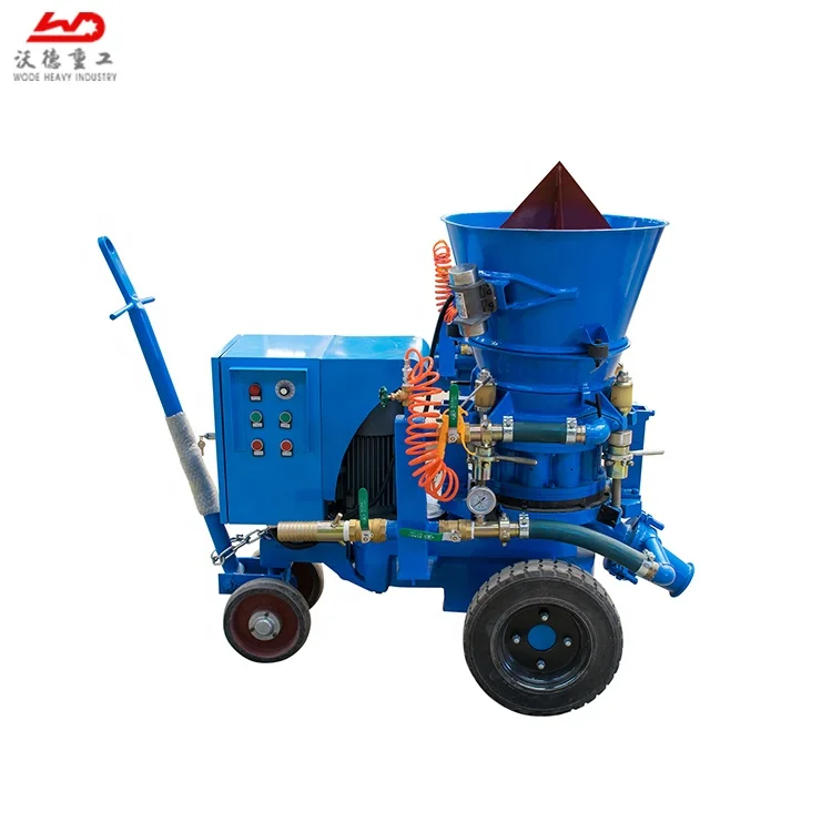 WZ-3ER ISO CE output 3m3/h dry refractory spraying shotcrete machine with collect dust bag and clean dust gun