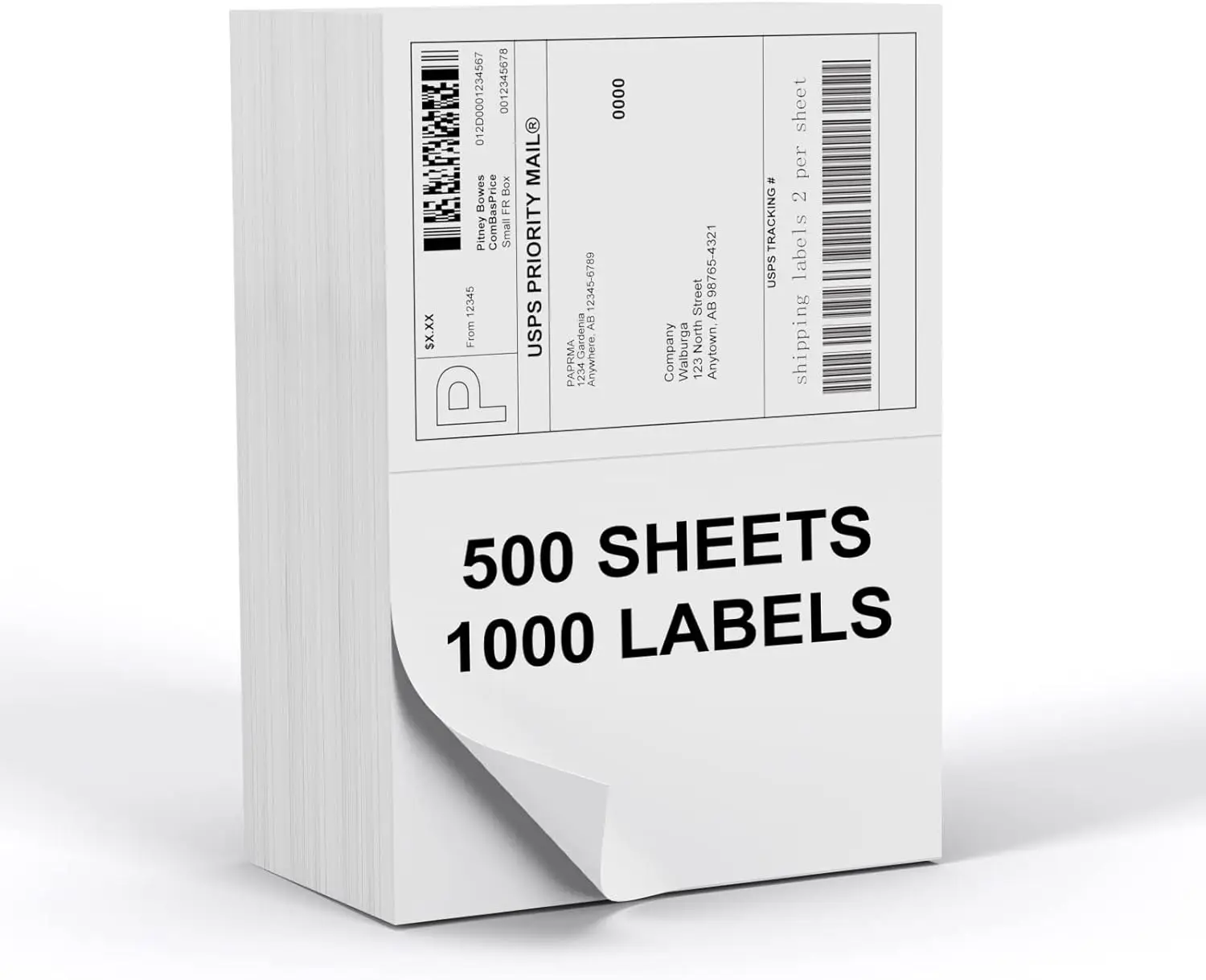 Recyclable a4 laser self adhesive  paper white label shipping label 4 per sheet self-adhesive