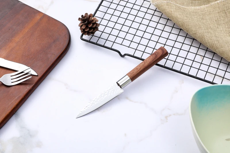 
High Quality Wholesale Kitchen Wood Grain Handle Freezing Point 5 piece Knives kitchen knives set 