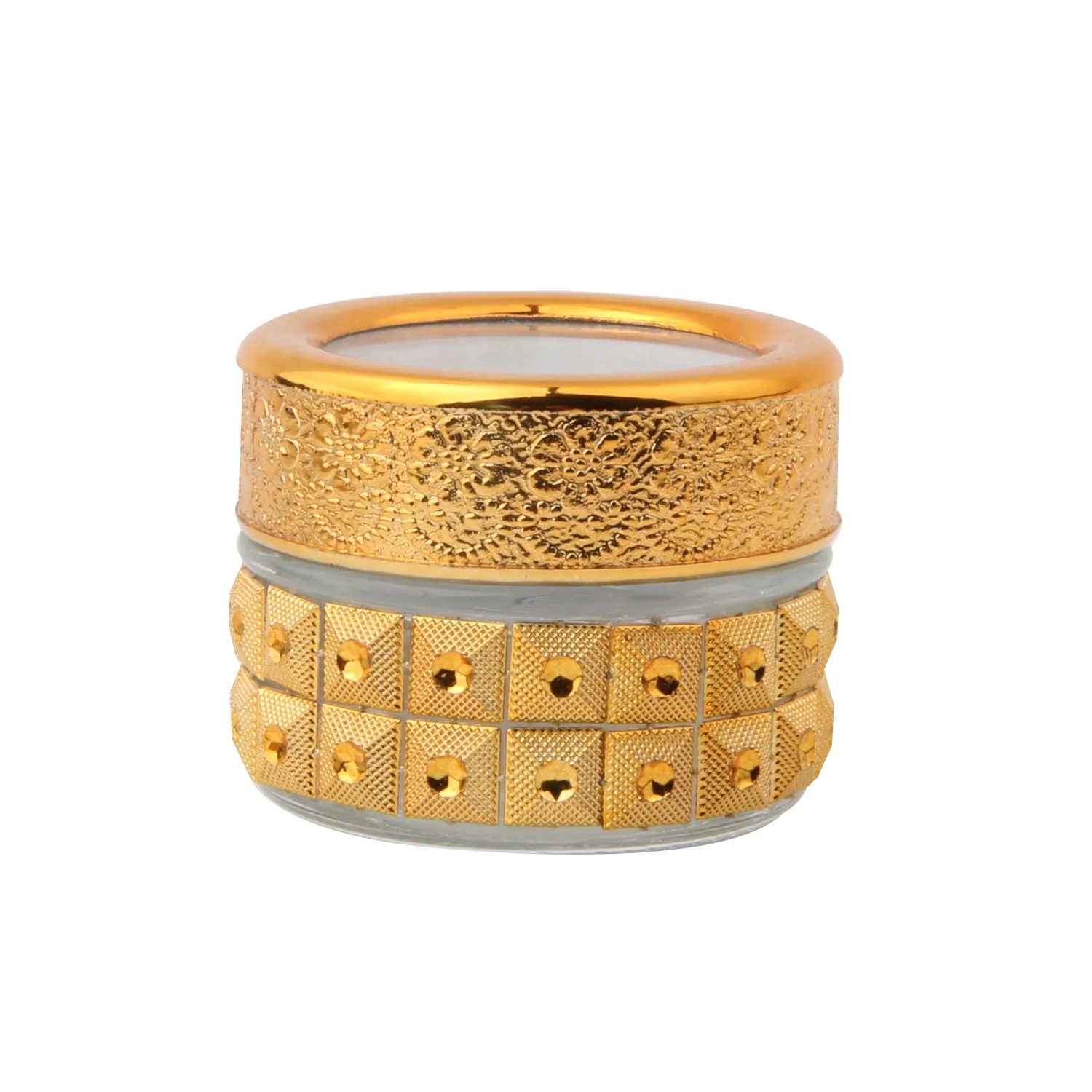 20ml Saffron Glass Spice Storage Jar Hot Sale Arabiac Oud Luxury Glass Saffron Bakhoor Jar Packaging