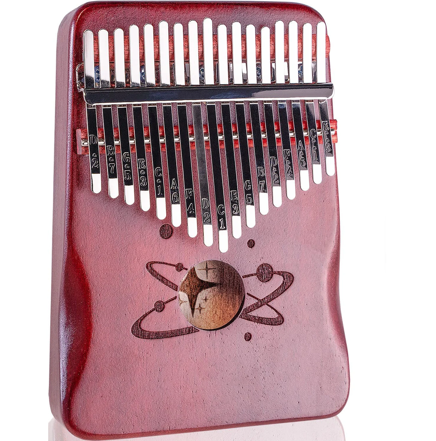 High quality simple musical instrument with premium wood protection hard case finger piano portable 17 keys kalimba thumb piano