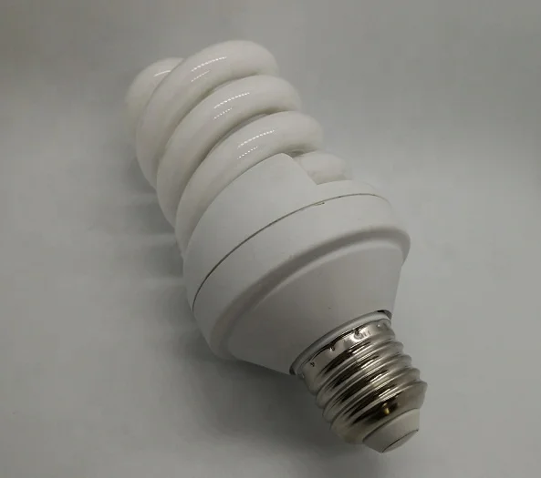 China  supplier product hot sale full spiral AC110/220V PBT 18W 25W 30W energy saving lamp CFL E27 B22 8000HRS