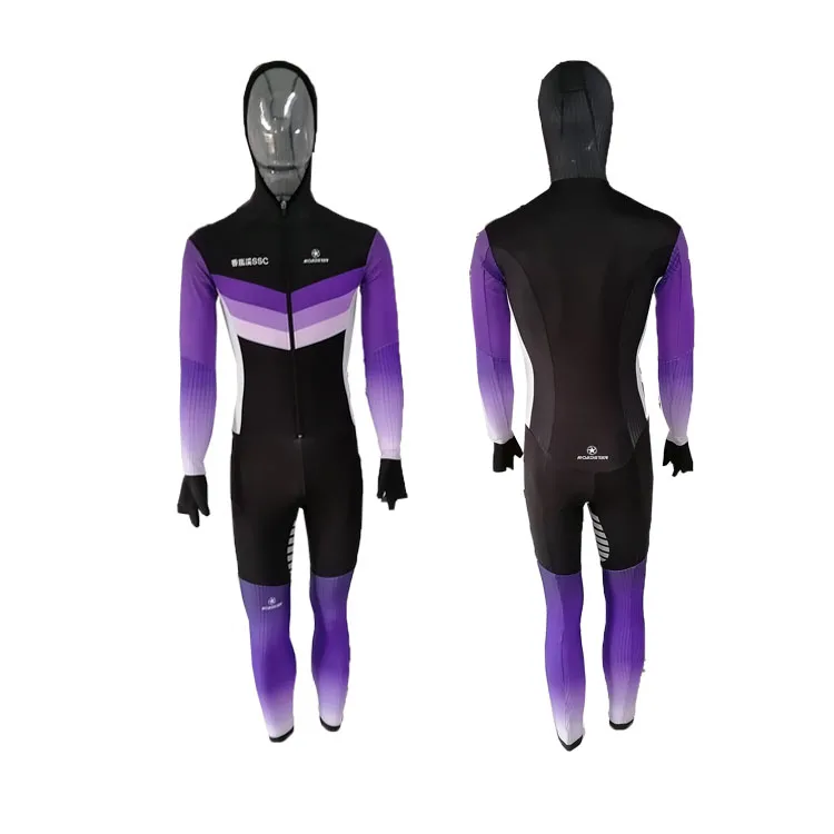 Roadstar factory custom polyester spandex Ice long track speed skating suit for ice sports