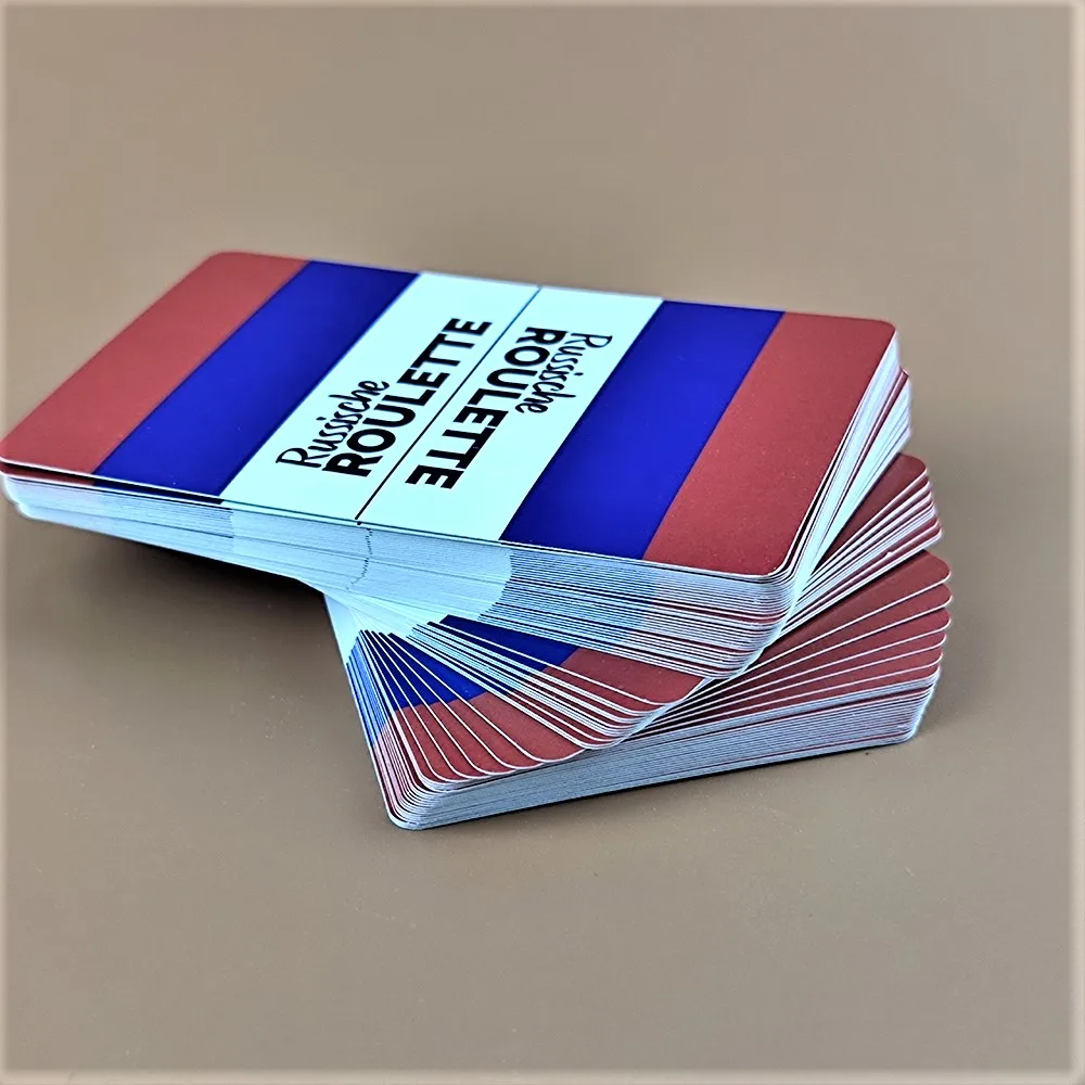 Карточная игра 300Gsm бумажные экологически чистые флэш-карты с пластиковыми перепловыми кольцами