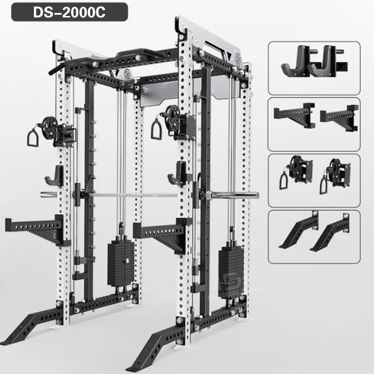 Dongshang Multi Functional Trainer Gym Fitness Equipment Set Cable Pulley Crossover Machine Smith Machine