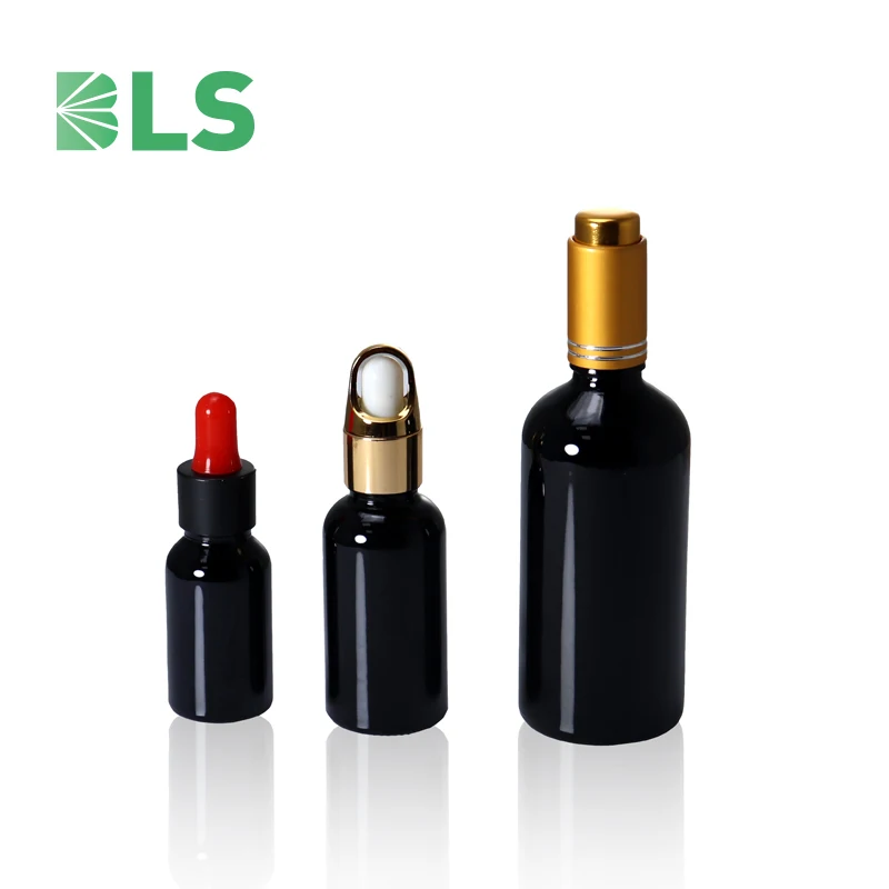 Wholesale 15ml 30ml 120ml 230ml cosmetic packaging frosted amber boston glass essential oil dropper bottle