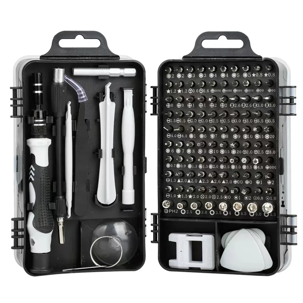 115pcs in 1 Screwdriver Kit Multipurpose Magnetic Chrome Steel Precision Screwdriver Tool Set for Cell Phone repair kit
