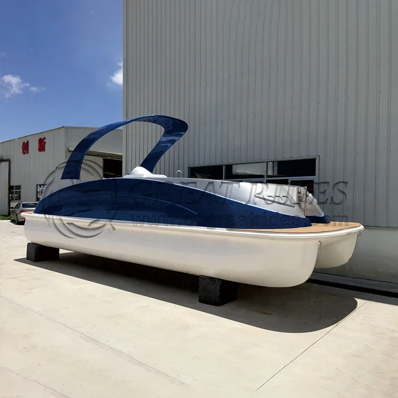 Best Selling China New Best Luxury Fiberglass Electric Catamaran Yacht Boat for Sale