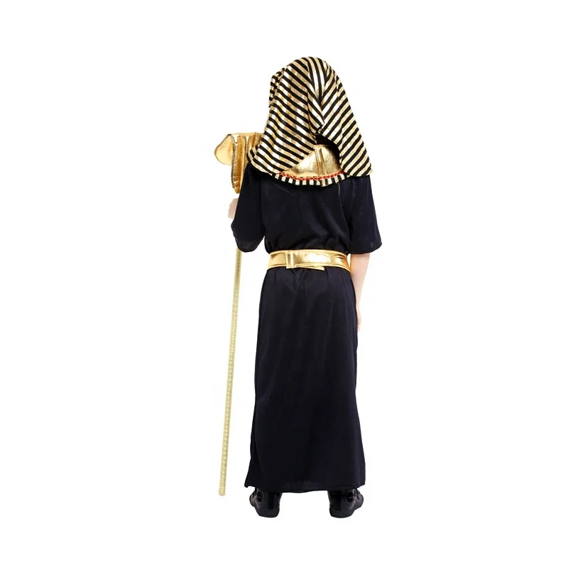 Boys Kids Egyptian Pharaoh Halloween Cosplay Costume Tunic Role Play Dress up