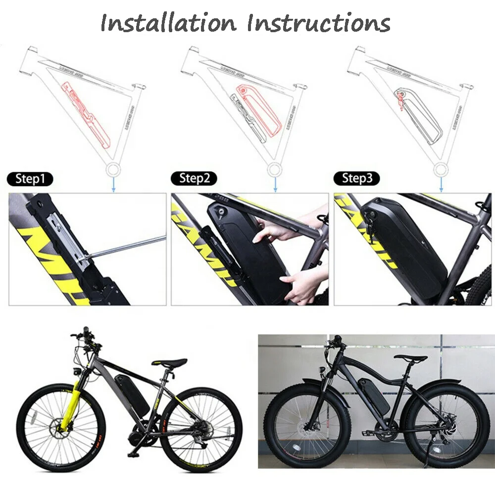 UK Stocked Hailong 52V 20Ah Power Bicycle Down Tube Frame Akku Charger 21700 Lithium Lon Electric Bike 52v Ebike Battery Pack