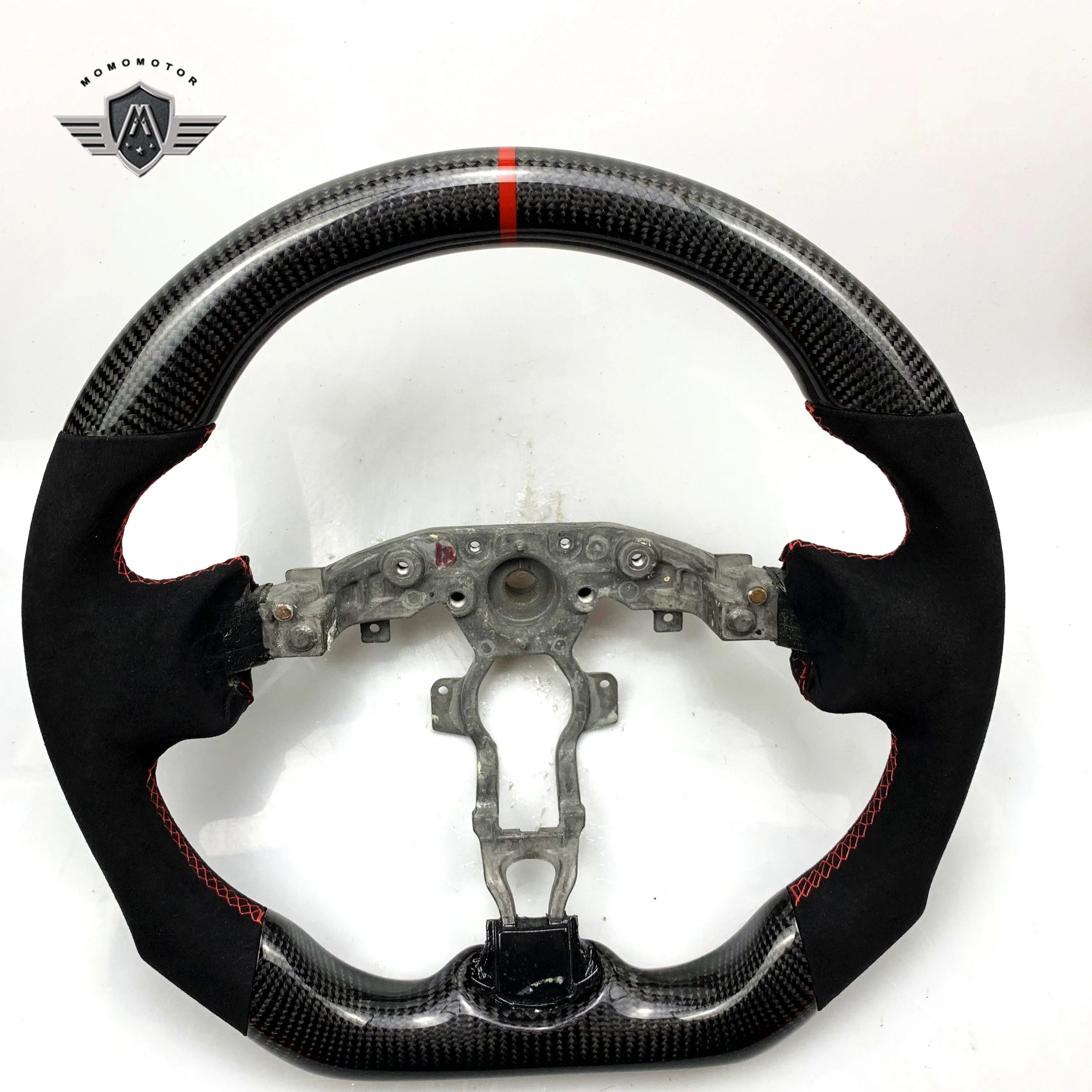 Custom Perforated Leather Alcantar Carbon Fiber Steering Wheel For Nissan 370z gtr r35 Steering wheel  2005+