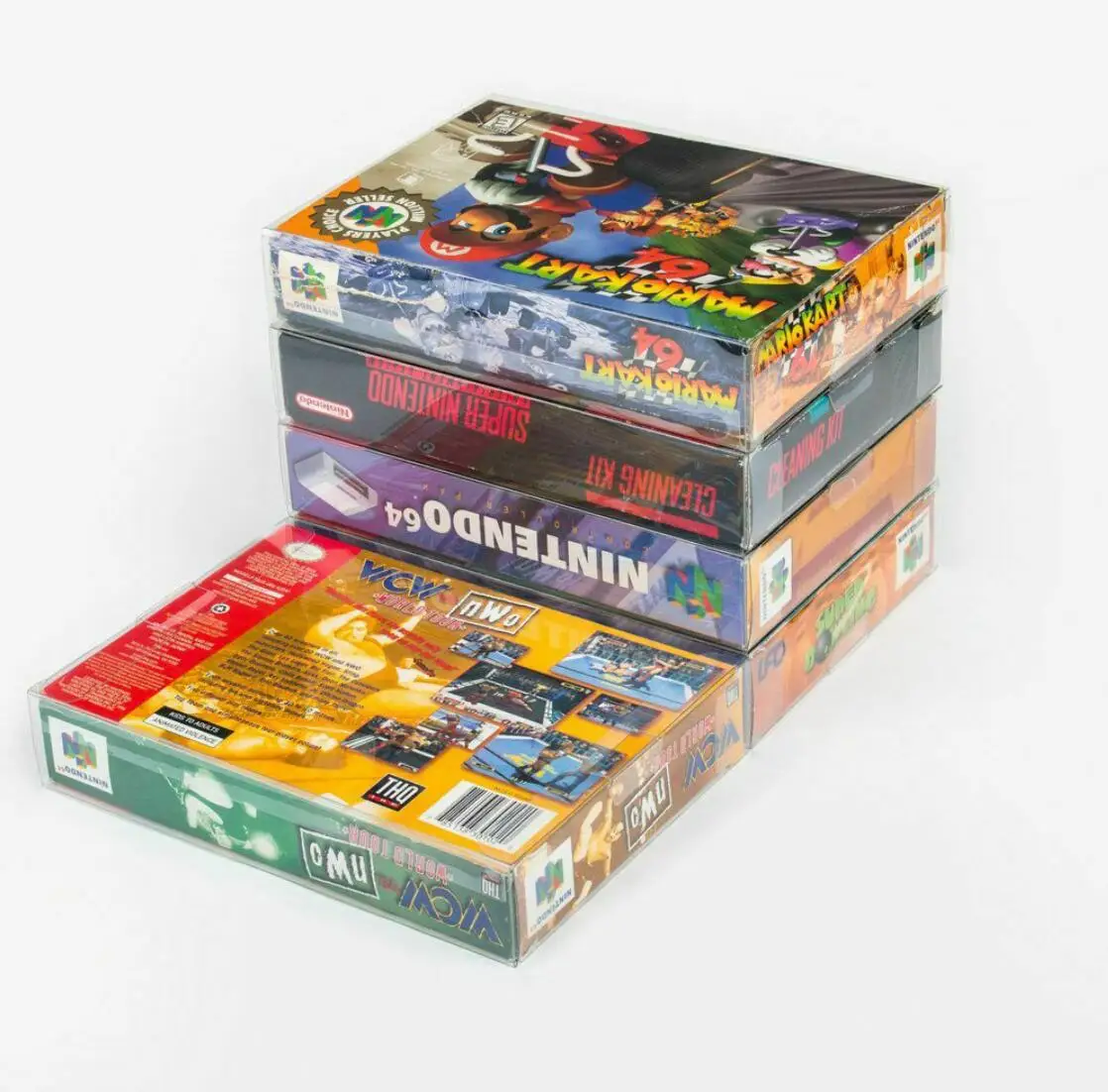 Clear Cartridge Case Cover Case Box for SNES/N64 Game Cartridge Case Protector