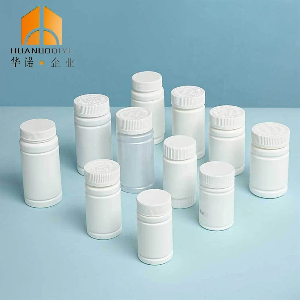 Wholesale 100ml-200ml Empty Plastic White Round Shape Tablet Packing Pill Medicine Bottle with Screw Cap