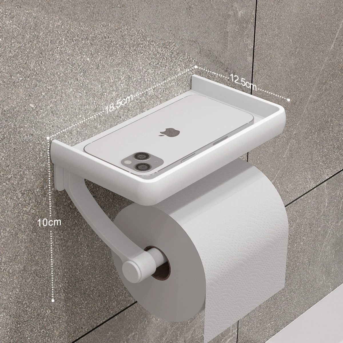 Aluminium Toilet Paper Holder with Shelf Toilet Paper Roll Holder wall mount tissue paper towel holder for bathroom toilet