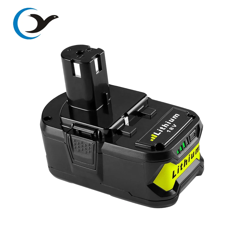 Factory Supply P108 Power Cordless Tool battery 18V 5000mAh Rechargeable Li-ion Battery For Ryobi Cordless Drill Battery P108