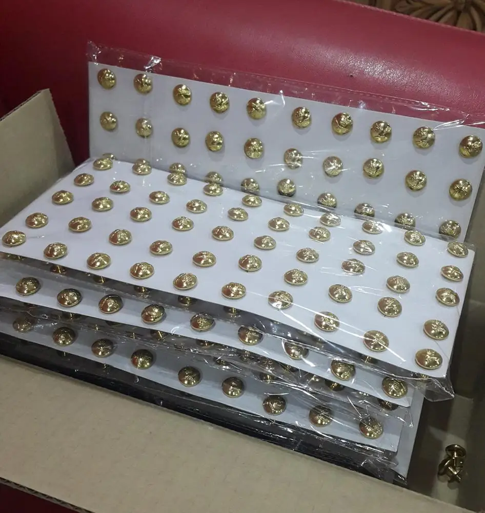 customized brass button for flute band uniform brass shank buttons for officer uniforms jacket buttons