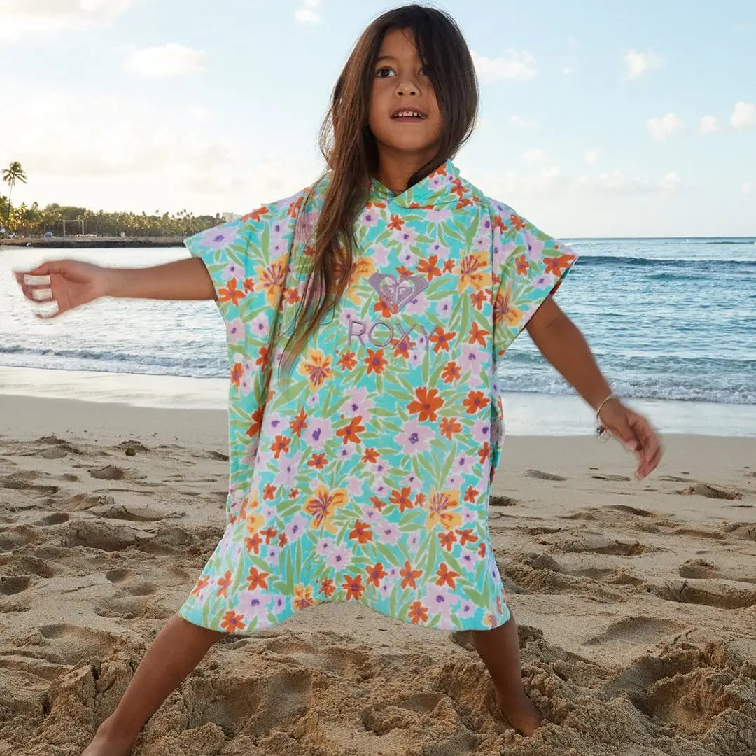 OEM Cartoon Animal Printing Children Surfing Poncho Bath Towel with Hood Super Absorbent Kids Hooded Beach Towel