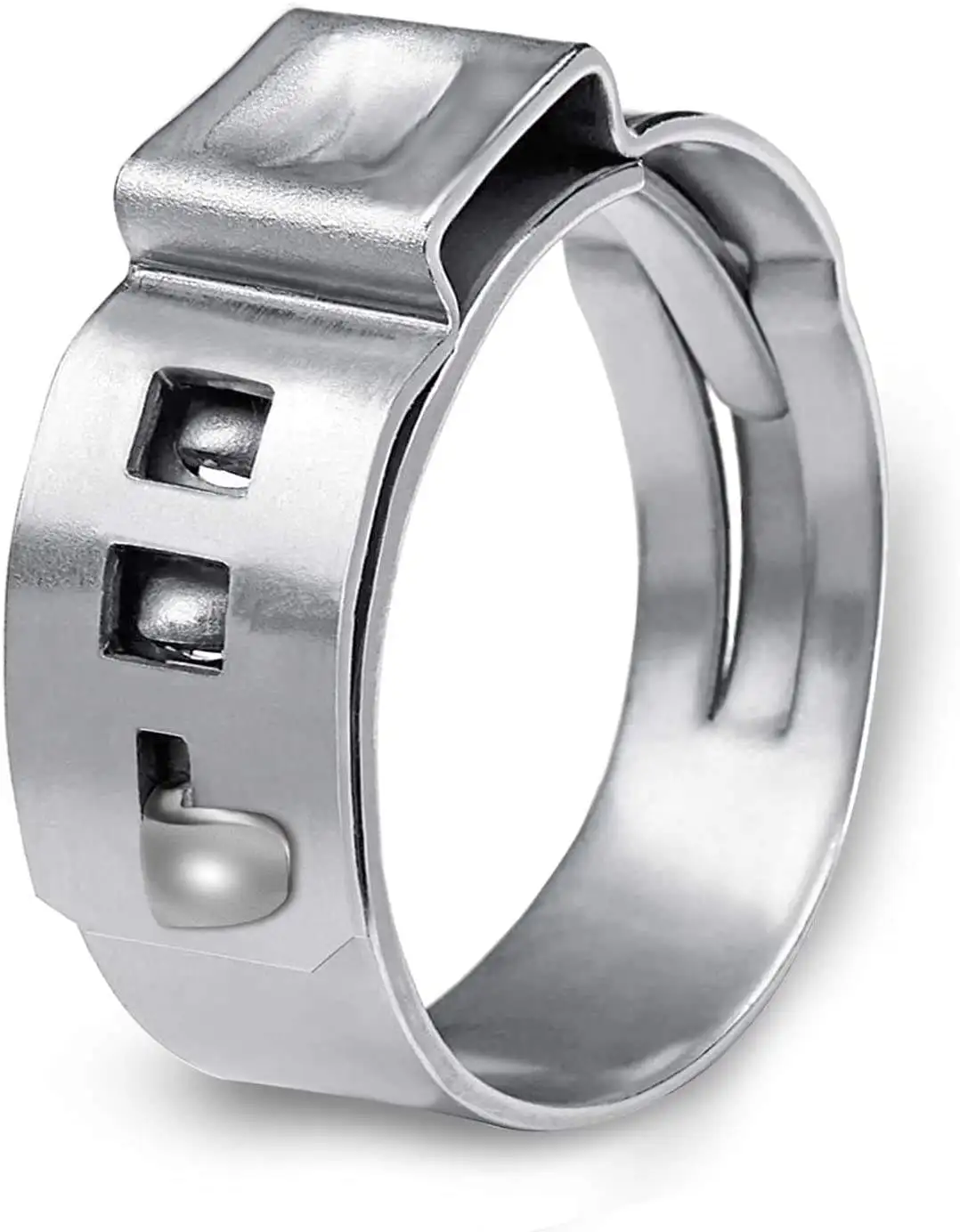 Single Ear Hose Clamps for Pex Tube CV Joint Boot for Engine Parts Stainless Steel 304 SUS Metal Fittings