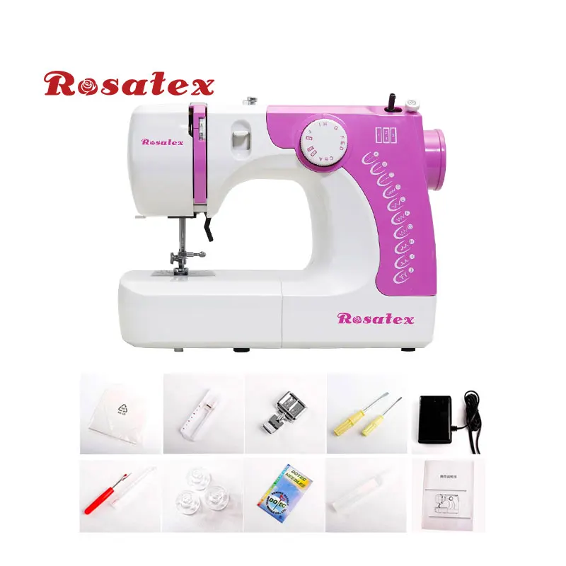 Rosatex 1212 Automatic Clutch For Bobbin Winding Walking Foot Mini Sewing Machine For DIY