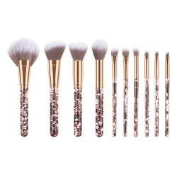 Chocolate Standing Beginners Pu Holder Makeup Brush For Liquid Foundation Set Sample Set For Eye Makeup Brush Set