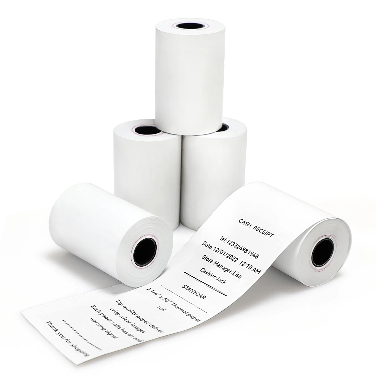 Customizable 48g 55g 65g80x70 Thermal pos paper roll 70gsm wholesale thermal cash register printer roll