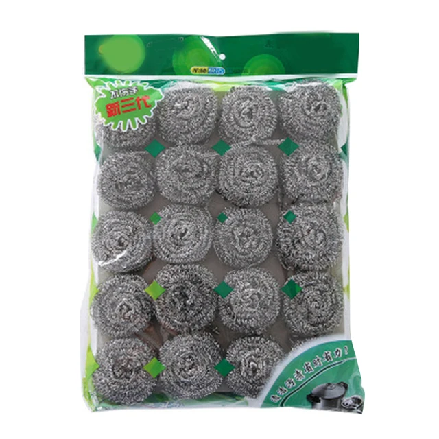 Household Cheap Hot-Selling 15G 410 Material Metal Scrubber Stainless Steel Wire Cleaning Ball