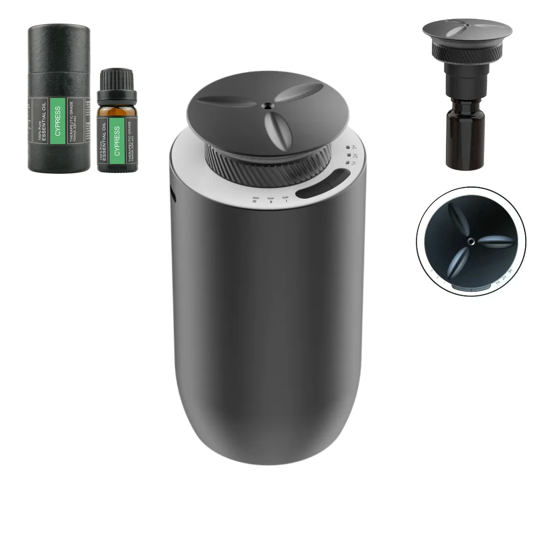 Aluminium ultrasonic vehicle Innovative Electric Smart Air Perfume Nebulizer Battery Operate Car Diffuser Natural Plant purifier