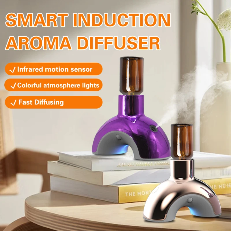 Smart Creative Inverted Infrared motion Human body Induction High-end Gift Waterless Spray Ultrasonic Scent Aroma Diffuser